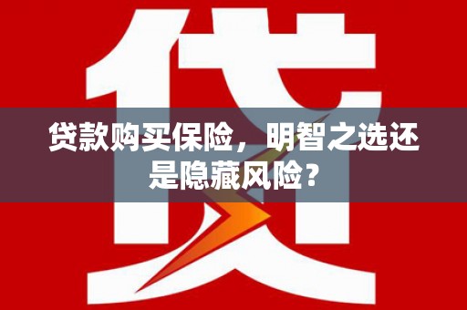 武隆贷款购买保险，明智之选还是隐藏风险？