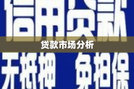 西市贷款市场分析