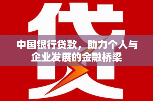 苍南中国银行贷款，助力个人与企业发展的金融桥梁