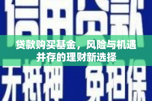 甘井子贷款购买基金，风险与机遇并存的理财新选择