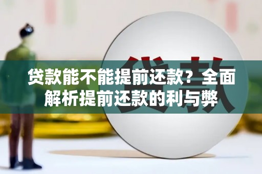 望安贷款能不能提前还款？全面解析提前还款的利与弊