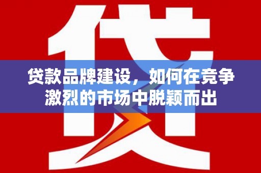 平顶山贷款品牌建设，如何在竞争激烈的市场中脱颖而出