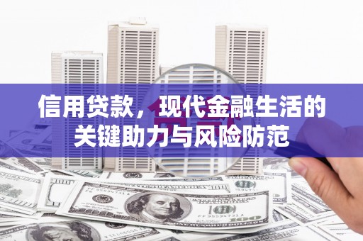 中方信用贷款，现代金融生活的关键助力与风险防范