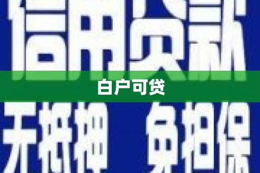 岳塘白户可贷
