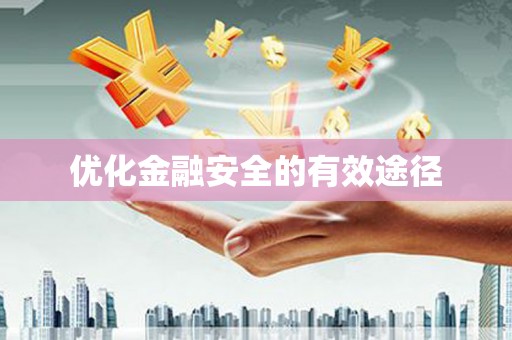 盐埕优化金融安全的有效途径