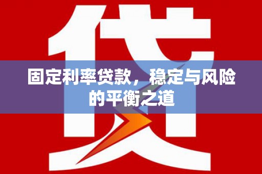 海安固定利率贷款，稳定与风险的平衡之道